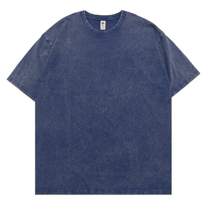 <span class=keywords><strong>T-shirts</strong></span> en coton batik vintage surdimensionnés de gros, personnalisés, avec logo uni, lavés à l'acide, pour hommes - Product Image 4