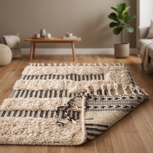 Traditional Moroccan Hand Knotted Wool Silk Area Rug Customizable Thickness Luxury Handmade Carpet for Living Room <b>Bedroom</b> Home - Product Image 6