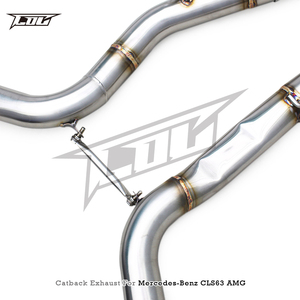 Silencieux d'échappement Boska Catback pour Mercedes-Benz CLS63 AMG W218 5.5T 2013-2017 Racing, en acier inoxydable poli de 1,5 mm - Product Image 5