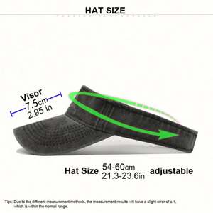 Gorra de béisbol vintage de algodón desgastado con corona abierta para coleta, visera de verano, sombrero de golf y tenis - Product Image 4