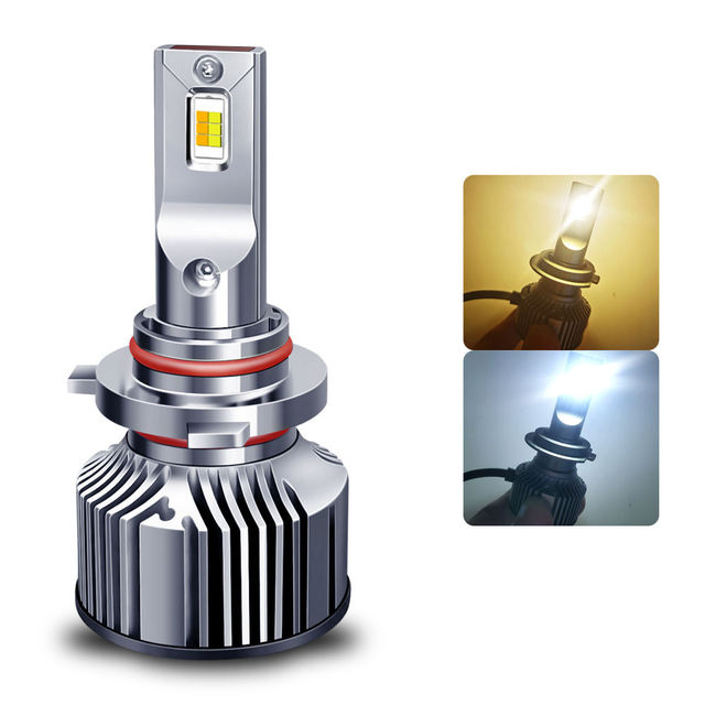 New Model High Quality 12V 24V 60W 18000LM H1 H4 H7 3800K 6500K Tricolor Led Headlight 2 Color LED Headlights