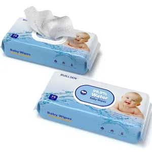 2023 naturel biologique bébé lingettes biodégradable eau bébé peau sensible lingette humide bébé lingettes en gros