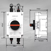 Sortie d'usine Ip66 32a 2p 4p Pv étanche Dc 1000v 1500v interrupteur d'isolation solaire photovoltaïque