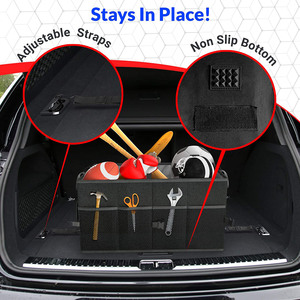 Organizador de maletero de SUV de varios compartimentos, almacenamiento de coche, almacenamiento plegable con <span class=keywords><strong>EVA</strong></span> y poliéster para organizar su maletero - Product Image 6