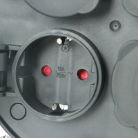 Enrouleur de câble d'extension 25/30/40/50M H07RN-F 3*1.5/2.5MM avec 4 prises Schuko et couvercle, en fer et acier, certifié VDE, 16A IP44