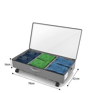 Under Bed <b>Storage</b> Container Drawer Rolling Underbed Clothe Organizer <b>Storage</b> with Wheels for <b>Clothes</b> - Product Image 2
