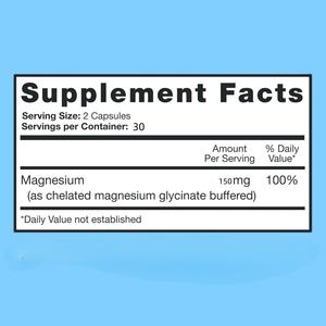 Cápsulas de Glicinato de Magnesio de Marca Privada OEM/ODM para Apoyar los Músculos y la Energía, Cápsulas de Suplemento de Magnesio - Product Image 2