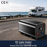 Chauffe-eau 10L pour camping-car, réservoir intérieur émaillé, double alimentation DC/AC, 1600W, affichage numérique, pour voyage en camping-car, usine OEM