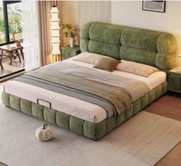 2025 Fabrik preis High-End Modern Light Luxus Stil Italienisch Französisch Stil Weiches Bett Einfaches Chenille Samtbett