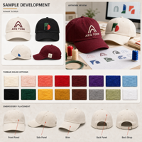 Casquette de baseball unisexe réglable à 6 panneaux, profil bas, en coton lavé vintage, avec logo brodé personnalisé, pour l'extérieur