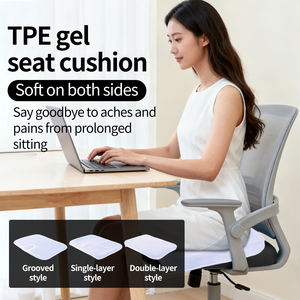 TPE 젤 통기성 직사각형 인체공학적 소파 시트 쿠션 탈부착 가능한 직조 쿠션 커버 자동차 및 매트용 - Product Image 5