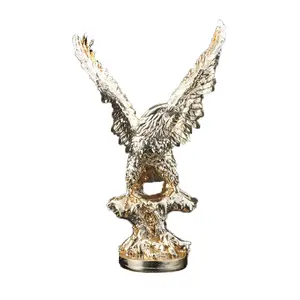 Goldene Adler Skulpturen Metall Fly Eagle Moderne Tier Statue Awards Adler