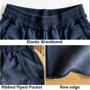 Shorts Bermuda en molleton français 350 GSM pour homme RAMAX, taille élastique, décontractés, avec poches, en coton épais - Product Image 2