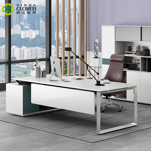 <span class=keywords><strong>Muebles</strong></span> de Oficina, Escritorio Ejecutivo, Estructura Metálica Moderna y Superficie de Madera, Garantía de 5 Años - Product Image 3