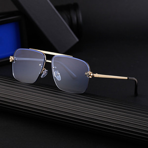 Gafas de Sol Cuadradas sin Marco para Hombre, Estilo Europeo, Lentes de PC con Protección UV400, Color Negro, para Conducir, Protección Solar, a la Moda - Product Image 2