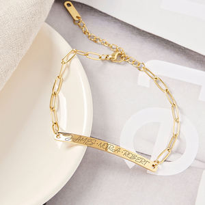 Custom Engrave Bar <strong>Friendship</strong> Bracelet <strong>Long</strong> <strong>Distance</strong> State Bracelet Anniversary <strong>Gift</strong> Personalized Jewelry for <strong>Gift</strong> - Product Image 5