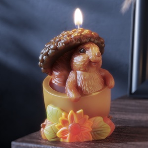 แม่พิมพ์เทียนรูปสัตว์ ซิลิโคน 3 แบบ กระรอกน่ารัก 3 มิติ แม่พิมพ์ DIY สำหรับทำเทียนตกแต่งบ้าน เทียนหอม แม่พิมพ์เรซิ่น - Product Image 2