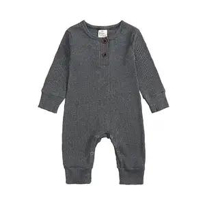 Baby Rompers Winter Newborn Long Sleeve With Buttons Top Selling Fleece Sweater Custom Gift Set Clothes Girl Latest Dubai Romper
