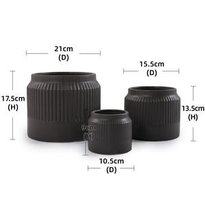 <span class=keywords><strong>Pot</strong></span> en céramique, jardinière en poterie avec trous de drainage, finition émaillée, durable, pour pots de fleurs de bureau, design simple et moderne, pour le sol - Product Image 6