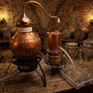 Alambic domestique en forme <span class=keywords><strong>de</strong></span> <span class=keywords><strong>gourde</strong></span> <span class=keywords><strong>2L</strong></span> 5L 10L, mini distillateur d'alcool, kit <span class=keywords><strong>de</strong></span> distillation <span class=keywords><strong>de</strong></span> vin pour la maison pour Brandy Whisky Rhum - Product Image 1