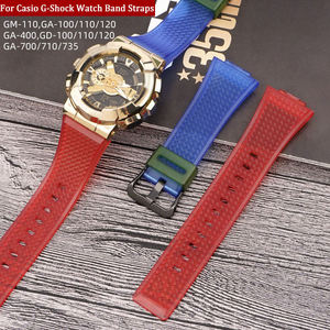 สายนาฬิกา TPU สำหรับ <span class=keywords><strong>Casio</strong></span> <span class=keywords><strong>GM</strong></span>-110 GA700 GW8900 GA110 ขนาด 16 มม. สายยางเปลี่ยนทดแทนแฟชั่น สีแดง สีน้ำเงิน - Product Image 2