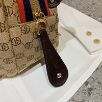 Sac à main de luxe de créateur, imprimés géométriques rétro pour femmes, style sac à dos à bandoulière unique, doublure en polyester