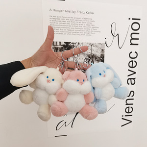 Porte-clés et breloque <span class=keywords><strong>de</strong></span> sac en peluche <span class=keywords><strong>Lapin</strong></span> Gras Ours, Animal en peluche moche et mignon Kawaii, Accessoire pour sac à dos, Cadeau, Souvenir, Peluches - Product Image 2