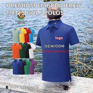 Camisas Polo de Verano para Hombre, de Algodón de Alta Calidad, con Logotipo Bordado Personalizado, Cierre de Botón, Estilo Casual, para el Hogar - Product Image 2