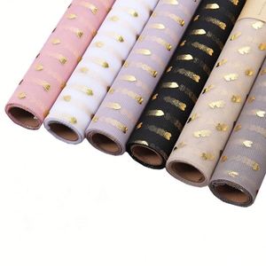 Papier d'emballage en maille 3D en polyester de 50 cm * 5 m avec motif floral - Product Image 1