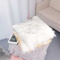 En gros décoration de la maison oreiller en fourrure artificielle moelleux laine taie d'oreiller luxe coussin décoratif oreiller Offre Spéciale