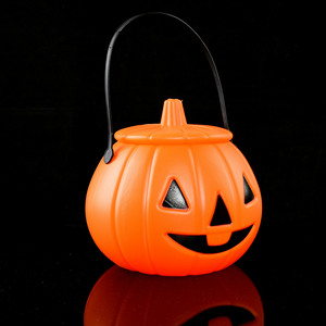 Cubo Decorativo de <span class=keywords><strong>Calabaza</strong></span> Jack-O'-Lantern para Halloween con Tapa, Portátil, para Fiestas Escolares y de Jardín de Infantes, Venta al por Mayor - Product Image 4
