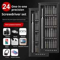 Jeu de tournevis cruciformes de précision 24 en 1 Outils de combinaison rentables pour la réparation de téléphones portables et de lunettes OEM personnalisables