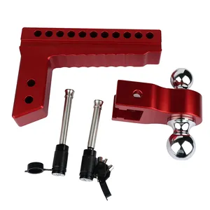 High Strong Aluminum Ball Mount Hitch Towing Trailer Parts 2 Inch 6 Inch Trailer Hitch Pin Lock Accessories