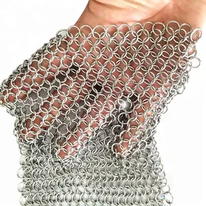 9*9 Stainless Kitchen Iron Cleaning Net Metal Mesh Scrubber