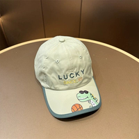 Gorra con estampado de dinosaurios de dibujos animados para niños, sombrero para el sol ligero de secado rápido para bebés, uso diario al aire libre