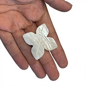 Circular <b>Shell</b> Decor Piece Flower Theme Painted Design Natural Craft - Product Image 2