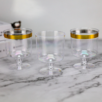 OEM/EDM mini gobelet à dessert avec bord doré fête mariage dessert mousse gâteau gobelets avec couvercle