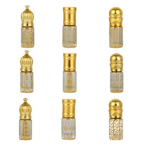 3ML nueva elegante botella de vidrio de Perfume bronceado octogonal 100 Uds Dubai esencia aceite serigrafía elegante para diseño de bola - Product Image 5