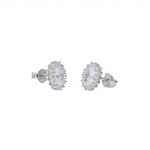 Pendientes Jhumka de Plata 925 <span class=keywords><strong>POLIVA</strong></span> con Diamantes y Oro, Diseño Económico con Precio de Pendientes de Oro Blanco - Product Image 1