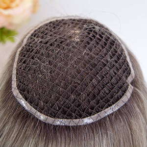 Topper de base de red de pescado de alta calidad 6*6 100% Topper de pelo europeo humano real para mujeres - Product Image 2