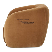Fauteuil individuel en bois massif et tissu, style rural nord-européen et américain, pour négociation, mobilier