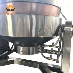 หม้อหุงต้มแบบเอียงทำจากทองแดงบริสุทธิ์ T2 พร้อมระบบกวนอัตโนมัติแบบดาวเคราะห์ สำหรับทำขนมหวาน ฮัลวา บัคลาวา ทอฟฟี่ คาราเมล - Product Image 4