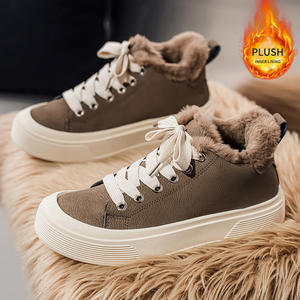 Chaussures montantes pour hommes 2026, marron, doublure polaire, semelle épaisse, rehaussement invisible, style décontracté, pour l'automne et l'hiver - Product Image 5