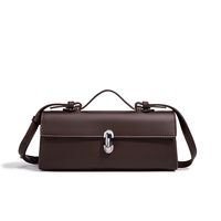 Sac à main vintage 1881 pour femme, sac à bandoulière rectangulaire fin avec poignée supérieure, fermoir métallique et sangle amovible