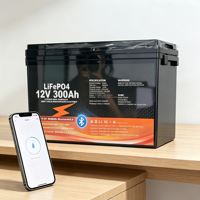 Fuyue 12V 300Ah LiFePO4 Battery Deep Cycle Lithium Battery Pack with 200A BMS for Home Solar Energy Storage