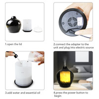 Diffuseur d'huile essentielle et d'arôme noir, humidificateur Portable à vaporisateur, ml