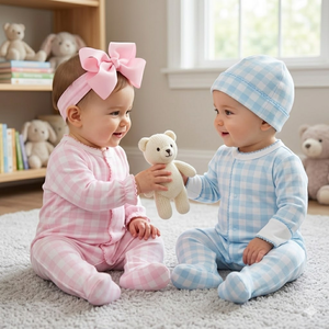 Ensemble cadeau nouveau-né : Barboteuse grenue en coton biologique avec chaussons et bonnet pour bébés - Product Image 2