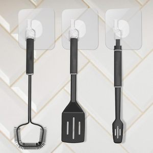 Modern Heavy-Duty Transparent Wall Mounted Coat <b>Hooks</b> Self-Adhesive Strong <b>Plastic</b> Coat Hanger <b>Hook</b> Bathroom Kitchen Living Room - Product Image 4