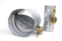 Accessoires d'amortisseur de conduit Hvac Amortisseur de contrôle de volume rond en acier galvanisé pour système de ventilation de conduit