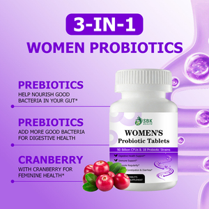 Private Label Womens Probiotic <b>Tablets</b> Candy Digestive Enzymes Prebiotics Cranberry Help Nourish Promote Regularity <b>Tablets</b> - Product Image 5